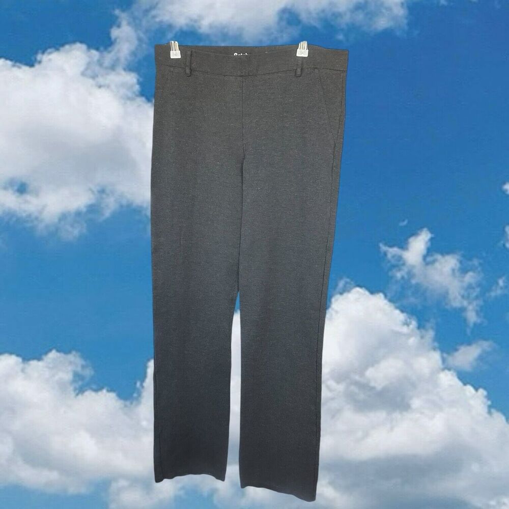 Betabrand Gray Dress Pant Yoga Pants Pull On Straight Leg Size Medium Career